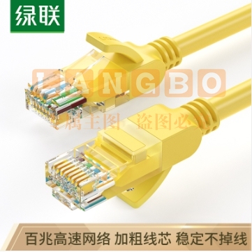绿联（UGREEN）超五类网线 Cat5e超5类成品线 电脑宽带连接百兆网络 非屏蔽八芯8芯双绞跳线10米 30642