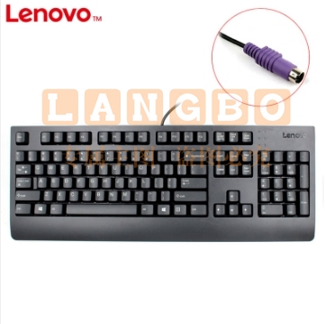联想（lenovo）原装有线巧克力键有线商务键盘KB1701/SK8817等 PS2接口(黑色)