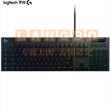 罗技（G）G813游戏键盘 超薄矮轴 有线键盘 RGB炫光电竞LOL魔兽世界 拉丝铝面板 全尺寸119键 L轴 类红轴