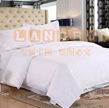 世纪娃  枕套 白缎条100%棉、纱织40*40加密、缩水率+5%