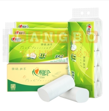 心相印   LR2010  茶语丝享系列85克 10卷4提装 4层无芯卫生纸电商  (箱装).