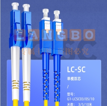山泽(SAMZHE) 电信级光纤跳线LC-SC(UPC) 单模双芯 阻燃低烟无卤环保光纤入户线 收发器尾纤10米G1-LCSC10