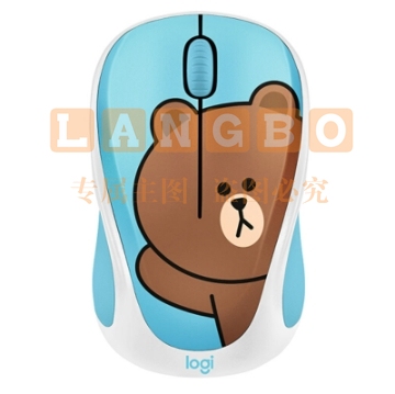 罗技（Logitech）LINE FRIENDS 无线鼠标 可爱萌系光电女生鼠标 送女神 情人节礼物 布朗熊BROWN