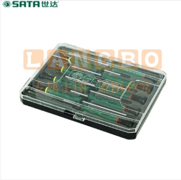 世达(SATA)工具9件一字、十字微型螺丝批组套货号09316