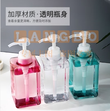 旅行沐浴露洗手液分装瓶按压瓶100ml 3个 洗发乳液瓶空瓶