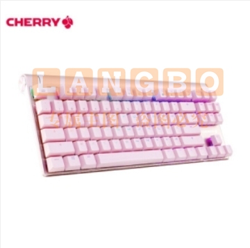 樱桃（CHERRY）MX8.0 G80-3888HYAEU-9粉 有线键盘 87键RGB背光 粉色 樱桃红轴