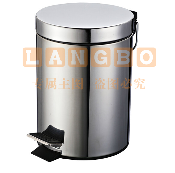不锈钢脚踏垃圾桶5L