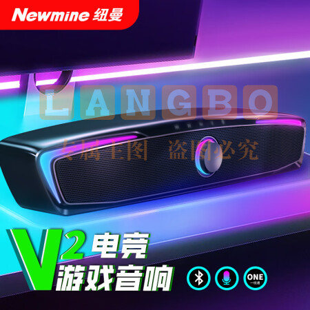 纽曼(Newmine)V2 PRO蓝牙电竞音响音箱 黑色