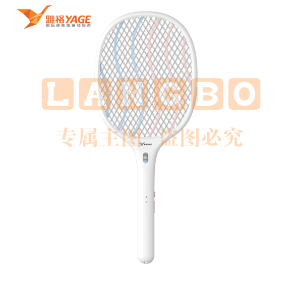 雅格 YG-D112 电蚊拍带LED照明USB充电式家用灭蚊拍灭蚊虫蚊子拍驱蚊灭蚊器苍蝇拍
