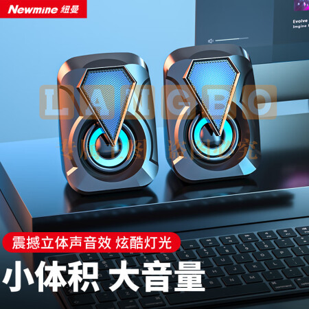 纽曼(Newmine)BT65音响电脑音箱 有线迷你小音箱 黑色