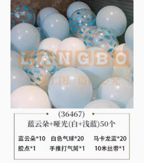 爱心形12寸气球蓝色彩色装饰场景布置汽球加厚防爆氛围