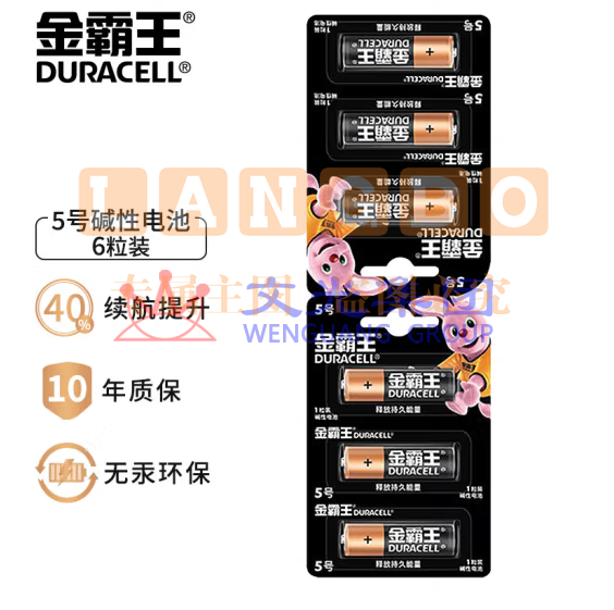 金霸王 5号碱性电池 LR6/AA （可当天配送发货）20粒起送