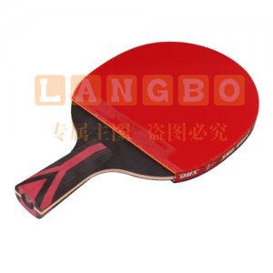 红双喜 DHS H8006 八星乒乓球拍直拍(短柄)比赛成品单拍芳碳5+2AC 7层攻防