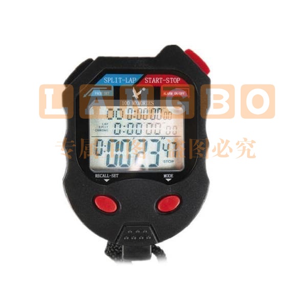 天福秒表 PC100D三排100道秒表 比赛计时器 运动计时多功能跑表