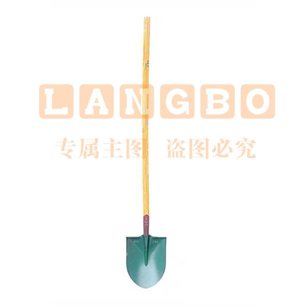 WEIYANG/卫洋 尖头铁锹 012 铁锨铁铲木柄1.2米 锰钢淬火推雪铲子大号含柄 绿色