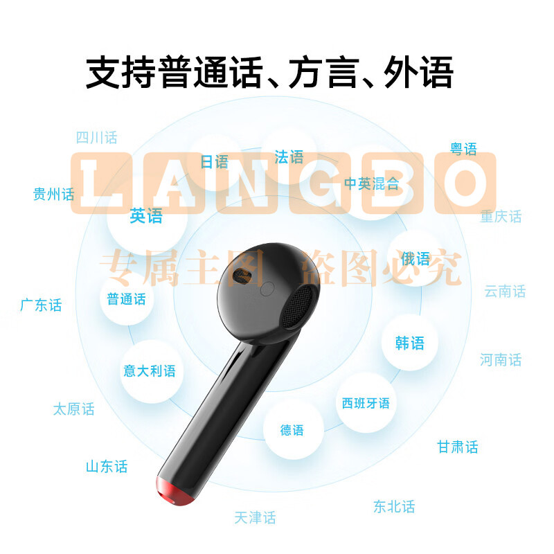 科大讯飞（iFLYTEK）智能录音耳机iFLYBUDS lite 无线蓝牙耳机 通话降噪 通话录音即时转写 20H续航 触控