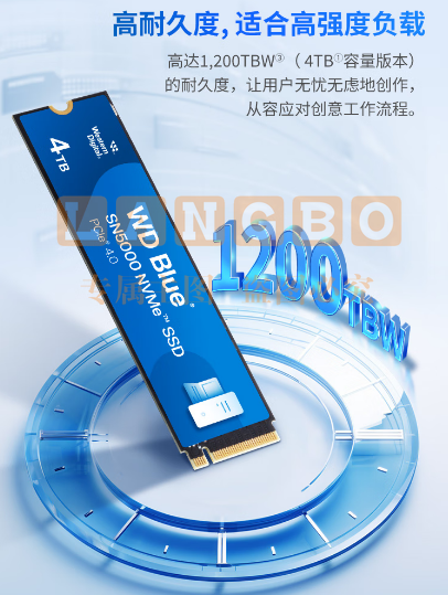 西部数据（WD）SSD固态硬盘 NVMe M.2接口 AI电脑配件 笔记本电脑游戏硬盘 原厂颗粒不虚标不掉速 SN5000 PCle4x4 5150MB/s 大容量 【1TB】