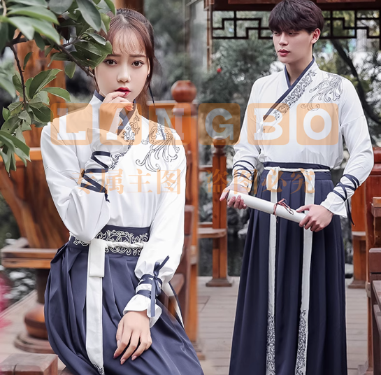 武侠风汉服女夏季齐腰襦裙古装中国风套装