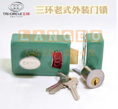 老式门锁 三保险弹子门锁  三保险老式木门防盗内门锁碰锁  方向可选择