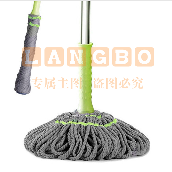 拧水纤维拖把 自拧水拖把 家庭办公室食堂用拖把 颜色随机