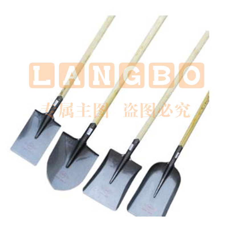 铁锨 军印全钢加厚大铁锹锰钢尖方平头 农用挖土种花钢锹户外铲子